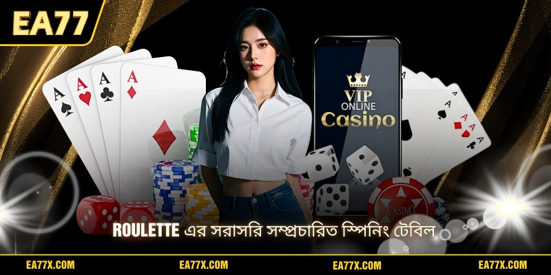 Roulette এর সরাসরি সম্প্রচারিত স্পিনিং টেবিল